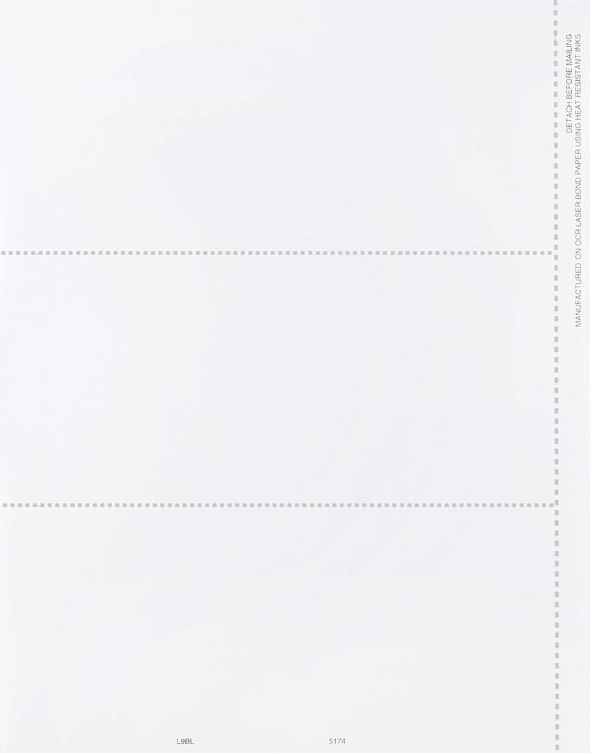 1099 and W2 Blank 3 Up Tax Forms, Use for W2 or 1099 NEC - Misc - R - Div, All Purpose Use, NO Back Instructions Compatible with QuickBooks and Accounting Software, Pack of 100 Forms (34 Sheets)