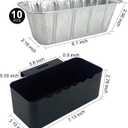 Set Includes Cup & 10 Liners, Oil Catch Accessories Grill, Compatible with 17, 22, 28, 30, 36 Inches Blackstone Griddle Grease Catcher Trap Cup Liners Replacement Parts Drip Tray Foil Pans