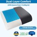 YOUFI Extra Thick Large Seat Cushion -19 X 17.5 X 4 Inch Gel Memory Foam Cushion with Carry Handle Non Slip Bottom - Pain Relief Coccyx Cushion for Wheelchair Office Chair (Black (1PACK))