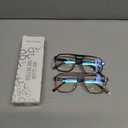 JO Progressive Multifocus Reading Glasses Men Women - No Line Progressive Reader Half-Rim for Mid-Near, 2Pcs