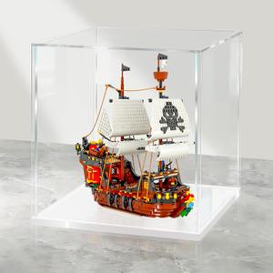 LANSCOERY Large Thickened Acrylic Display Case, 17.7x17.7x17.7 in