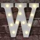 Pooqla LED Marquee Letter Lights Sign, Light Up Alphabet Letter for Home Party Wedding Decoration W