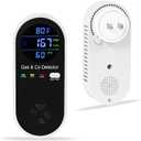 Hembisen Combination Natural Gas Detector & Carbon Monoxide Detector, 4-in-1 Carbon Monoxide Alarm,F & Humidity,Propane,Methane,Gas Detector Alarm & CO Detector for Home,RV,Apartment