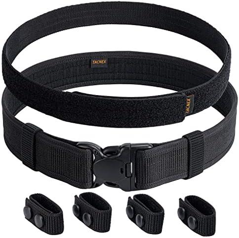 TACNEX Duty Belt w/Hook Lining 4 Keepers 2" Police Law Enforcement Officer Security Nylon Outer Inner Belt