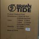 BRAWNTIDE Stadium Seat with Back Support - Comfy Cushion, Thick Padding, 2 Steel Bleacher Hooks, 4 Pockets, 2 Cup Holders, Reclining Back, Ideal Chair for Sport Events, Beaches, Camping, Concerts (Wide - Width 22.5 Inches, Purple)