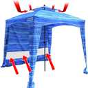 Beach Cabana Canopy Shelter Sun Shade Tent 6 X 6 - UPF 50+ - Waterproof - Easy Setup 2 Layer Wind Vent Umbrella 6 Ft X 6 Ft BONUS sidewall Beach, Lake, Park for Family - 2 to 4 People