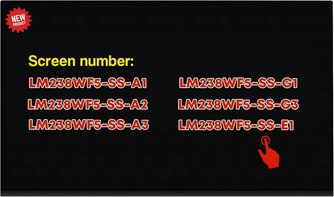 LM238WF5 SS A1 LCD Replacement for LM238WF5-SSA2 LM238WF5-SSA3 LM238WF5-SSE1 LM238WF5-SSG1 LM238WF5-SSG3 LCD Display Panel 19201080 FHD (Touch Version)
