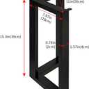 Metal Dining Table Legs 16 Inch,Iron Coffee Table Legs V Shape,Black Heavy Duty Desk Legs, 16 X 11 Inch