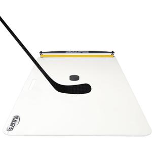 Hockey Shooting Pad with Rebounder, 48" x 24" Professional Hockey Training Equipment for Shooting, Synthetic Ice for Hockey Passing and Stickhandling