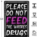 Sarcastic Bar Metal Sign 8X12 Inch Do Not Feed Vintage Wall Art Ideal For Man Cave Home Bar Office Garage Decor Rustic Finish Fathers Day Gift