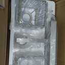 Aipsun Brushed Nickel Bathroom Lighting Fixtures 4 Light Crystal Modern Bathroom Vanity Light (Exclude Bulb) (32 inch)