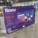 Roku Smart TV 65-Inch Select Series, 4K HDR TV RokuTV with Enhanced Voice Remote Flat Screen LED Television with Wi-Fi for Streaming Live Local News, Sports, Family Entertainment