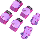 BOSONER Kids/Youth Knee Pads Elbow Pads Wrist Guards Set for 3-15 Years, Child Protective Gear Set for Roller Skates, Cycling, BMX Bike, Skateboard, Inline Skating, Scooter Riding Sports (Purple)