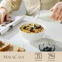 MALACASA 26 oz Porcelain Soup Bowls, White Ceramic Cereal Bowls for Kitchen 6 inch Bowls Set of 6 for Oatmeal Salad Fruit Rice Dishwasher and Microwave Safe, Series Regular