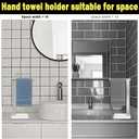 Stainless Steel L-Shaped Hand Towel Holder, SUS304 Bathroom Towel Rack with Thickened Base for Countertop Vanity (Chrome, Square Base)