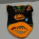 ANIAC Halloween Small Dog Sweater Pumpkin Cat Turtleneck Knitwear Warm Pet Halloween Costume Pumpkin cat Outfit Holiday Puppy Dog Clothes for Girl Boys (Black+Orange, X-Small)