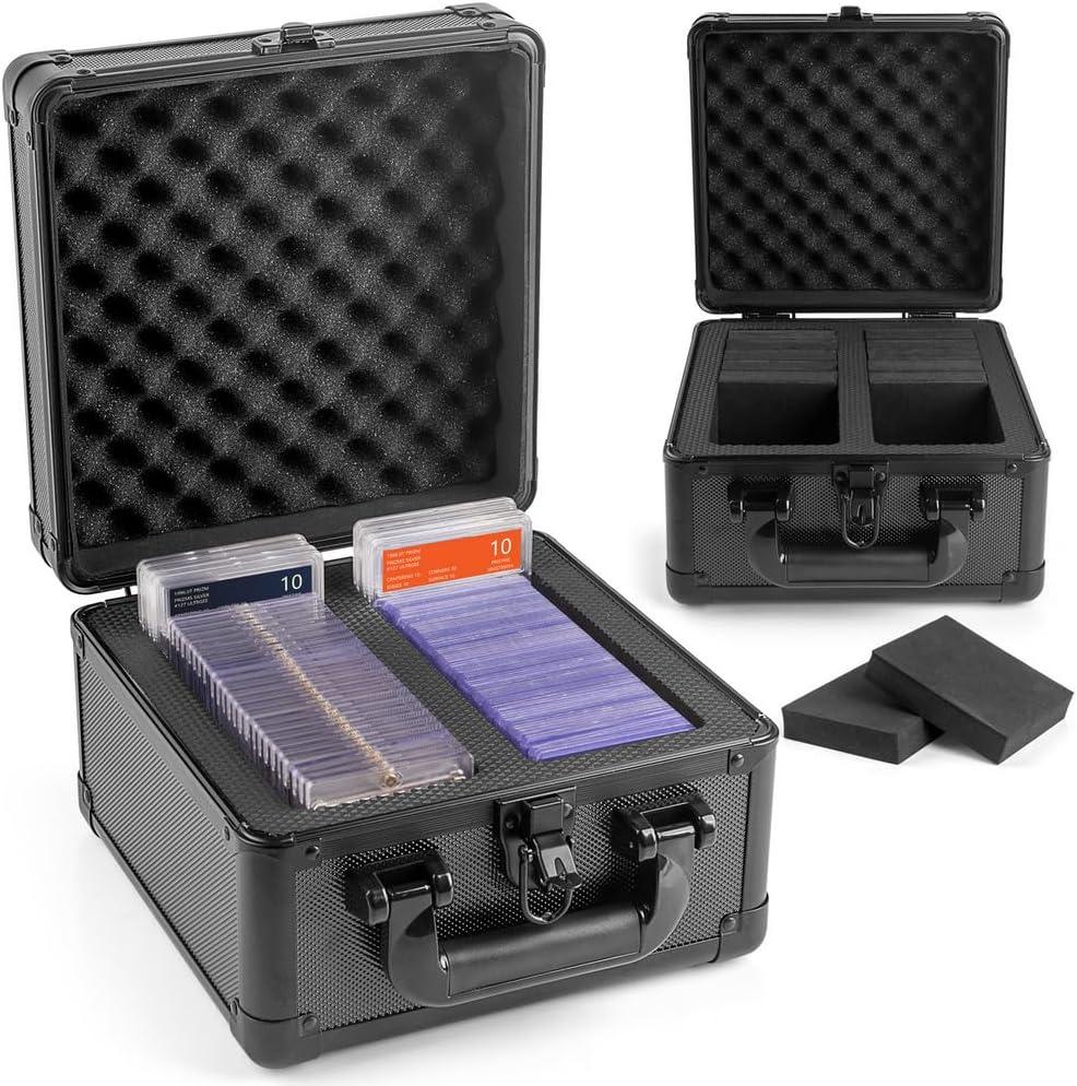 JoyHood Graded Card Storage Box, Top Loaders Storage Boxes, PSA Card Slab Holder Storage Case for Trading Cards & Sports Cards