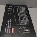 Wireless Keyboard and Mouse Combo, 2.4G Full Size Wave Keys Ergonomic Keyboard with Wrist Rest and 3-Level DPI Adjustable Wireless Ergonomic Mouse for Windows, Mac OS Desktop/Laptop/PC(Black)