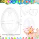 18 Pcs 3.15 Inch/ 3.5 Inch/ 5 Inch Large Clear Plastic Easter Eggs Bulk Jumbo Fillable Plastic Transparent Easter Plastic Eggs for Easter Hunt Party Use (Clear ( 5 Inch )