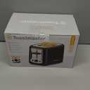 Toastmaster 2-Slice Toaster - Black with Stainless Steel - Kitchen Essential for Sandwich Bread & Breakfast Toast - Toaster with Wide Slots, High Rise Toast Lift & Cool-Touch Exterior