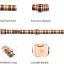 Elegant little tail Dog Collar, Fall Plaid Pet Collar Girl Boy Pet Collars Holiday Puppy Cotton with Metal Buckle Adjustable Dog Collars for X-Small Puppy