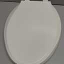 KOHLER K-7315-96 Cachet Quick-Release Elongated Toilet Seat, Quick Attach Hardware, Easy to Clean, Color-Matched Plastic Hinges, Biscuit