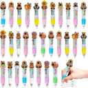 CZWZ 30Pcs Mini Multicolor Pens in One 4-in-1 Cute Pens Bulk, Ballpoint Pen for Birthdays and Parties, Fun Gifts Assorted Ink Kawaii Pen(Capybara)