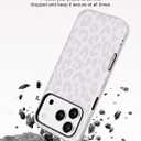 Jusy Compatible with MagSafe Leopard Print Case for iPhone 17 Pro, Trendy Luxury Magnetic Phone Case, Soft TPU and Hard PC Protective Phone Cover for Women Girls - Gray Leopard