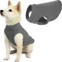 Gooby - Stretch Fleece Vest, Pullover Fleece Vest Jacket Sweater for Dogs, Gray,  Small Length (9")