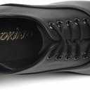 Men's Ballroom Dance Shoes Black Leather Sole Tango Salsa Latin Character Shoe (8.5)