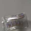 MERVF Coffin Press on Nails Long Fake Nails Press ons Purple Ombre French Tip Glue on Nails with Chrome Design Electroplate Ballerina Acrylic False Nails Glossy 24pcs (02A63Nude)