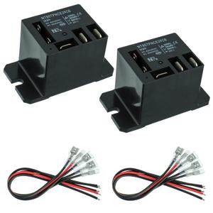 NT90-DC24V-10X Power Relay DC 24V Coil 24 VDC 30A 40A SPDT(1NO 1NC) with Flange Mounting and 10 Quick Connect Terminals Wires Mini Relay(Pack of 2pcs)