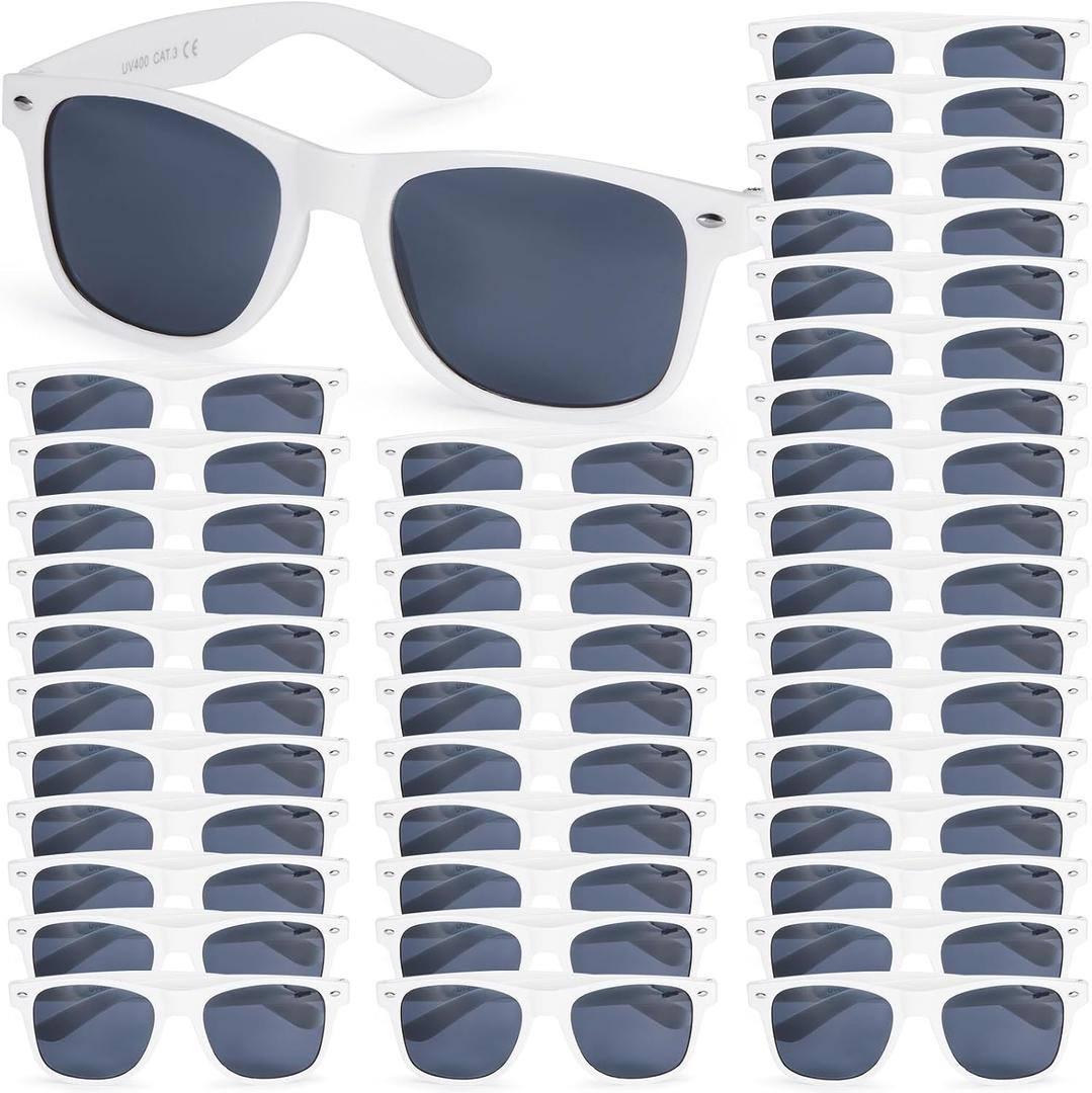 72 Pairs Party Sunglasses,Black and White Color SchemeBulk Retro Sunglasses for Adults with UV Protection