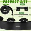 6'' x 100' Landscape Edging Kit Plastic Garden Edging Border Coil No Dig Include 90 Anchoring Spikes for Lawn Garden Grass Yard Home School, Black