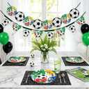 2026 World Cup Soccer Party Decoration Set,Football Party Decorations Soccer Theme Tableware Set, For Soccer Matches, Birthdays, Sports, And Parties Serves
