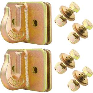 3/8" Tractor Bucket Grab Hook Grade 70 Forged Steel Bolt On Grab Hook Tow Hook Mount with Backer Plate Work Well for Tractor Bucket, RV, UTV,Truck, Max 154,000 lbs, GOLD