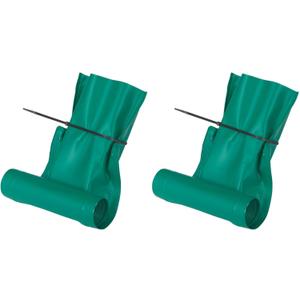 Frost King DE46 Automatic Plastic Drain Away Downspout Extender, Extends 4-Feet, Green (Pack of 2)