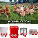 Chicken Feeder Port Kit 6 Pack Automatic Poultry Feeder Cups for Buckets & Bins, No Waste Rainproof DIY Chicken Feeders for Hens, Ducks & Other Poultry