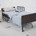 Drive Medical No Gap Deluxe Half Length Side Alloy Steel Bed Rails with Brown Vein Finish, For Adults - 2 Count