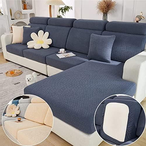 Magic Sofa Covers Magic Sofa Couch Covers 2024 New Wear-Resistant Universal Sofa Cover Stretch for Sectional Slipcovers (Texture-Gray Blue,Large Single Seat Cover)