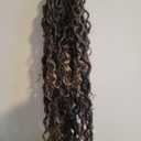 Black Textures Goddess Faux Locs Crochet Hair Curly River locs Twist Braids Dreadlocks (1B/30, 26 Inches)