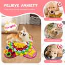 Snuffle Mat for Dogs Pet Treats Feeding for Small Medium Breed Dogs Non-Slip Interactive Dog Puzzle Toys Encourages Natural Foraging Skills (Pink Sunflower 20 "x 20")