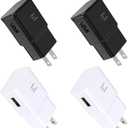 Fast Charging Block USB Wall Charger Plug Travel Adapter Plug Android Phone Charger for Samsung Galaxy S23/S22/S22 Ultra/S21/S20/S10/S9/S8/S7/S6 Edge/Note 10 9 8 Quick Charger,Cell Phone Charger (Black/White)