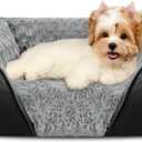 INVENHO Small Dog Bed Rectangle Washable Orthopedic Soft Calming Sleeping Durable Pet Cuddler with Anti-Slip Bottom