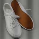 SERNIAL Womens White Tennis Shoes PU Leather Sneakers Casual Walking Shoes for Women (9.5)