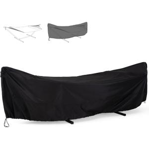 SUNCREAT Hammock Cover, Water-Resistant Polyester Hammock Stand Cover for 11-12ft Stand, Black