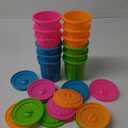 12 PCS Coloured Mini Trash Can Mini Garbage Cans Pen Holder Desk Organizer Small Desktop Miniature Garbage for Birthday Party Favors Home School Classroom Decor (12, Muticolored)