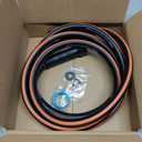 Heavy Duty Garden Hose 10 FT x 5/8" - Non-Expandable Hybrid Rubber Water Hose, Flexible & Leakproof All-Weather Yard Hose with Solid Fittings, Black/Orange