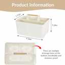 Shower Caddy Portable and Cleaning Caddy Organizer for Bathroom, Kitchen,Toiletries Storage, Caddy organizer with handle, Rust-Resistant, Durable Material(Milky White, 9.36"L7.73"W7.24"H)