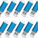 RAOYI 10 Pack 1GB 1G USB Flash Drive USB 2.0 Memory Stick Bulk Thumb Drive Pen Drive Blue